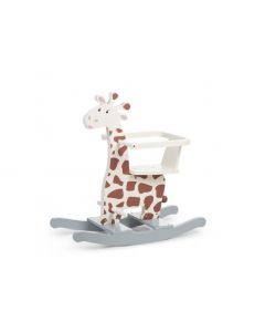 Childhome - Giraf met Beugel - Geel/Bruin - Houten schommelpaard