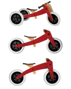 Wishbone Bike - 3-in-1 Rood - Houten loopfiets