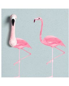Wild & Soft - Muursticker roze flamingo