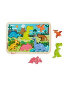Janod - Chunky Puzzle Dinosaurussen